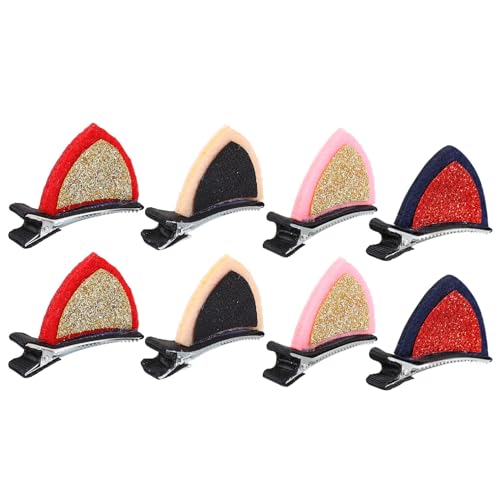 MOTHNUR 20 Stück Teiliges Glitzernde Katzenohren Haarspangen Niedliche Haarklammern für Mädchen und Frauen Vielseitige Hair Accessories für Cosplay Party Halloween und Alltag Farblich von MOTHNUR