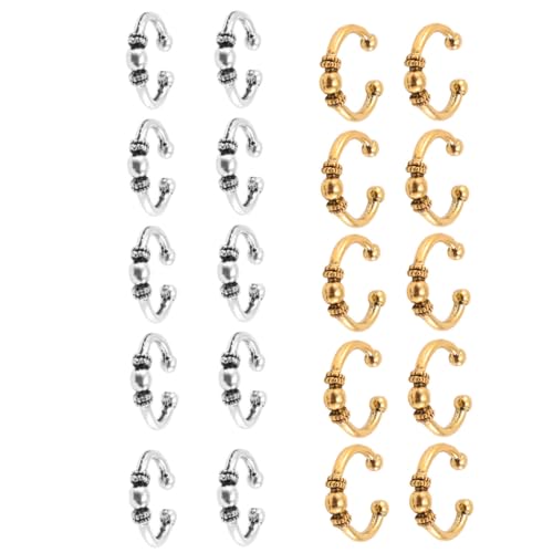 MOTHNUR 20 Stück Teiliges Haarschmuck aus Langlebiger Legierung Kleine Haarnadeln mit Ring Design für Geflochtene Haare Vielseitige Haarspangen für Damen Geeignet für Partys Hochzeiten von MOTHNUR