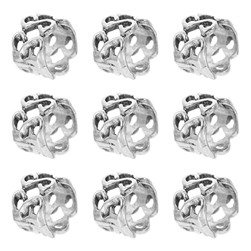 MOTHNUR 20stücke Bartperlen Für Männer Dreadlocks-ringe Haarringe Zubehör Zum Flechten Von Dreadlocks Und Anderen Frisuren Diy-haarschmuck Für Haar Zöpfe von MOTHNUR