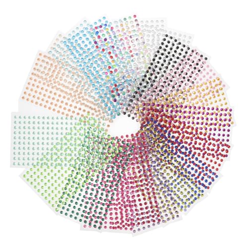 MOTHNUR 20stücke Runde Acryl-strass-aufkleber Fürs Gesicht Selbstklebende Aufkleber Gesichtsdiamanten Durchsichtige Zum Aufkleben von MOTHNUR