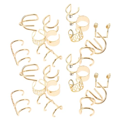 MOTHNUR 24 Stck Teiliges Goldfarbener Clip Ohrringe Ohrclips für Damen nicht Durchbohrte Ohrmanschetten Leichte Langlebige Ohrklemmen Geschenkidee für Feierlichkeiten und Alltag von MOTHNUR