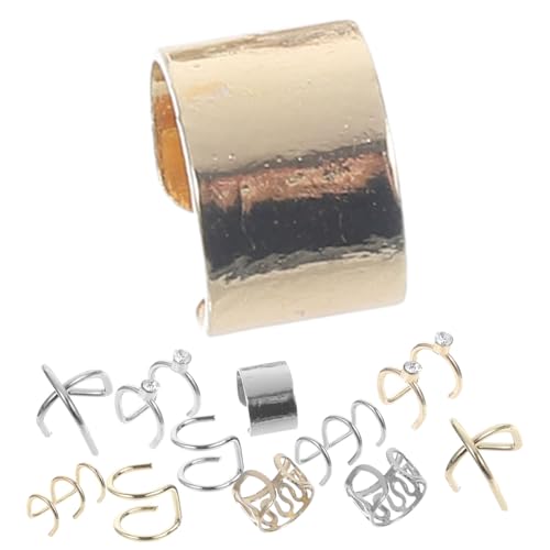 MOTHNUR 24 Stück Teiliges Ohrclip in Gold und Silber Vielseitige Non Piercing Ear aus Robustem Modische Ohrmanschetten für Teenager für Partys Alltag und Besondere Anlässe von MOTHNUR