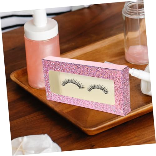 MOTHNUR 25 Stück Teiliges Bunte Wimpern Aufbewahrungsbox mit Transparentem Deckel Leere False Eyelash Verpackung Salon Lash Case Falsche Wimpern Organizer für Make Up und Kosmetik Fans von MOTHNUR