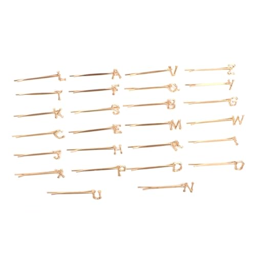 MOTHNUR Einzigartiges Buchstaben-haarnadel-set 26-teilig Alphabet-design Haarspangen Für Damen von MOTHNUR