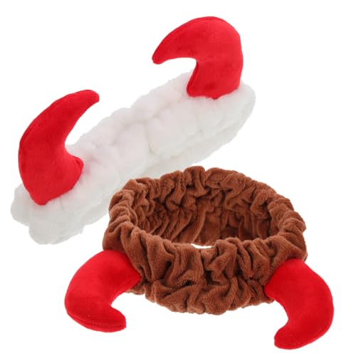MOTHNUR 2 Stücke Hautpflege Stirnband Für Frauen Gesichts Schönheit Horn Stirnband Mode Gesicht Waschen Haarband Set von MOTHNUR