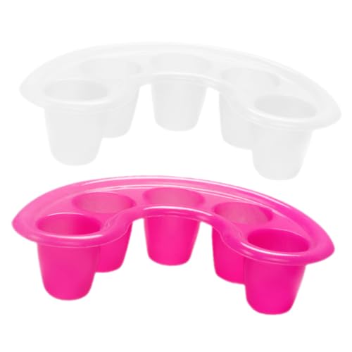 MOTHNUR 2St Maniküre-Versorgung Nagelbürsten poliert Pumpenglas Polieren Fingernagel nail polish remover nagellack pusteäffchen nailkndy Maniküre-Einweichschale Maniküre-Schüsseln Plastik von MOTHNUR