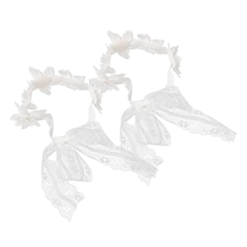 MOTHNUR 2stücke Blumen Haarband Für Mädchen Junge Mädchen Stirnband Mit Süßem Design Kopfbedeckung Für Fotoshootings Und Anlässe von MOTHNUR