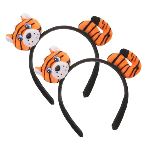 MOTHNUR 2stücke Tiger Thema Haar Hoops Haarschmuck Cosplay-dekor Kostümzubehör Tier-cosplay Haaraccessoire Hübscher Schmuck Für Mädchen von MOTHNUR