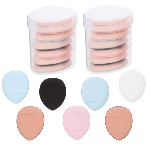MOTHNUR 3 Boxen Mini Finger Puderquaste für Make up Weiche Hautfreundliche Mini puderquaste für Concealer Foundation und Isolation Rutschfest Vielseitig für Damen und Professionelle von MOTHNUR