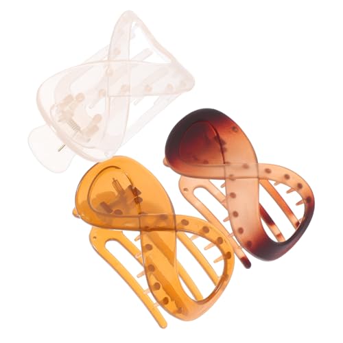 MOTHNUR 3 Stück Französische Haarklammern Dickes Haar Flache Krallenclips Vielseitige Haarspangen für Damen Elegante Haarklammern für Hochsteckfrisuren und Pferdeschwanz Modernes Design von MOTHNUR