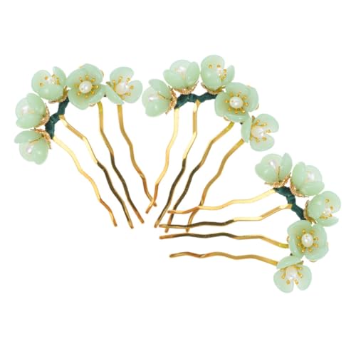 MOTHNUR 3stücke Blumenhaarnadeln Mit Farbiger Glasur Klassische Chinesische Haarstäbchen Für Frauen Und Mädchen Haarschmuck-design Für Dutt Und Hochsteckfrisuren von MOTHNUR
