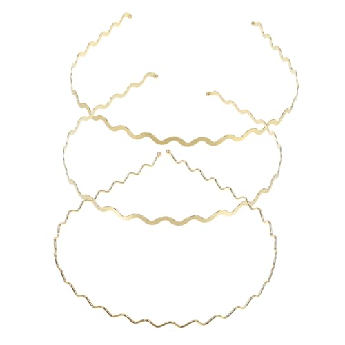 MOTHNUR 3 Stück Metall Haarreifen Dünn Wellenförmig Praktisch Elegant Allround Haarschmuck Damen Accessoire für Alltag und Fest von MOTHNUR