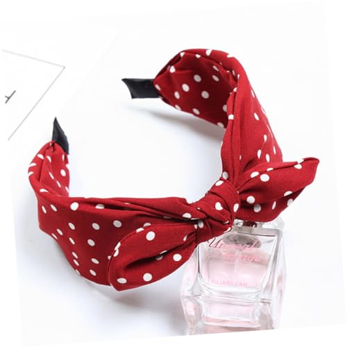 MOTHNUR 3 Stück Teiliges Damen Haarband mit Breiter Stoff Basis und Süßen Knoten in Hasenohren Design Rutschfest Leicht und Bequem Modisch für Party Alltag und Cosplay Farben Grün Rot von MOTHNUR