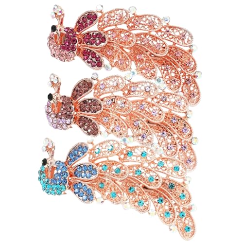 MOTHNUR 3 Stück Teiliges Haarklammer Langlebiger Legierung mit Funkelnden Strasssteinen Modische Haarschmuck accessoires für Damen und Mädchen Sicherer Griff Komfortabel und Vielseitig von MOTHNUR