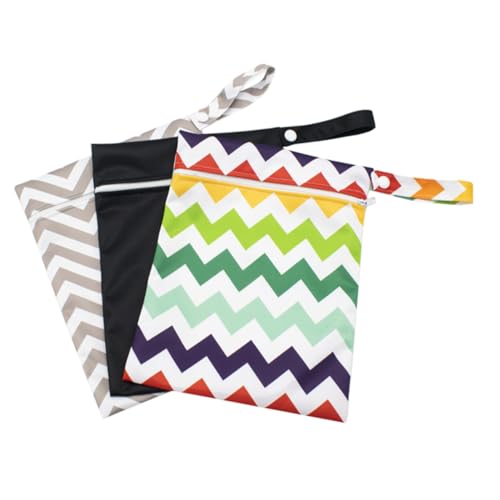 MOTHNUR 3 Stück Teiliges Wickeltaschen aus Wasserabweisendem mit Reißverschluss Tragbare Aufbewahrungsbeutel für Nasse und Trockene Babyartikel Praktischer Organizer für Unterwegs und von MOTHNUR