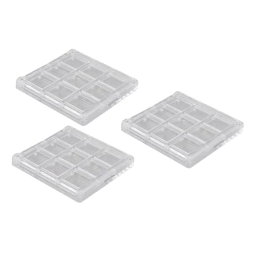 MOTHNUR 3 Stück Transparente Kosmetikbox aus Langlebigem Leerer Lidschatten Tragbare Make up Aufbewahrung für Lidschatten Puder Lippenstift und DIY Kosmetik von MOTHNUR