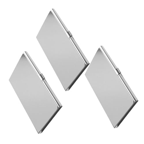 MOTHNUR 3 Stück Visitenkartenetui Teilig Schlankes Business Kartenetui mit Großem Fassungsvermögen Leichter Metallhalter für Meetings und Konferenzen Modernes Design Einfach Tragbar von MOTHNUR