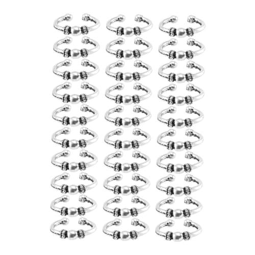 MOTHNUR 30 Stück Teiliges Dreadlocks Ringe aus Metall Verstellbare Haarmanschetten für Zöpfe und Braids Dekorative Haarspangen für Damen und Herren Vielseitig Einsetzbar und Stylisch von MOTHNUR