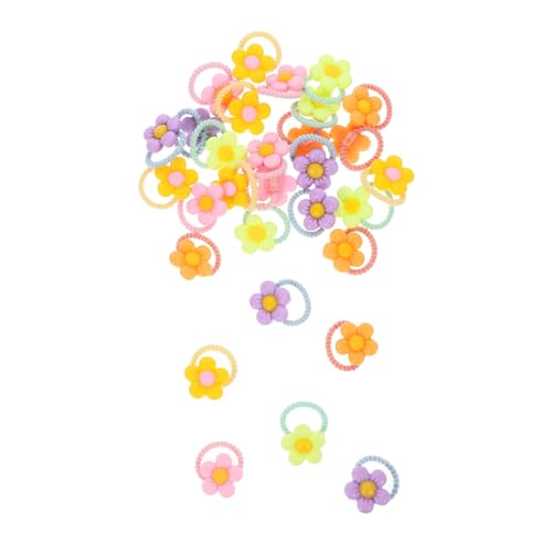MOTHNUR 30 Stück Teiliges Mini Haarbänder für Mädchen Süße Blumen Haargummis Rutschfeste Ponytail Halter Vielseitige Haaraccessoires für Alltag und Festtage von MOTHNUR
