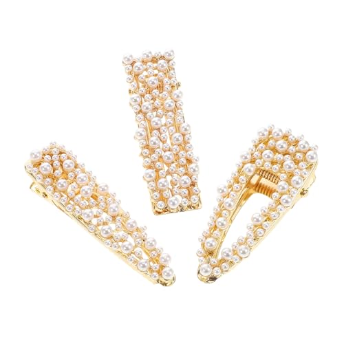 MOTHNUR 3stücke Perlen-haarspangen Haarnadeln Mit Entenschnabel Für Damen Und Mädchen Hochzeits-kopfschmuck Party-haarstyling von MOTHNUR