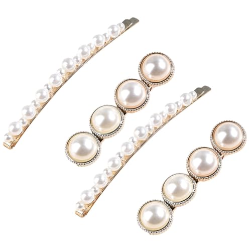 MOTHNUR 4 STÜCKE Handgefertigte Perlen Haarklammern Brautschmuck Chic Haarschmuck für Hochzeit Party von MOTHNUR