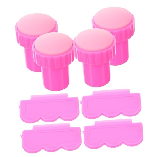 MOTHNUR 4 Sätze Teiliges Silikon Nail Art Stempelset mit Schabern Präzise Maniküre Stempel für French Nails Vielseitige Nagelstempel DIY Werkzeuge für Anfänger von MOTHNUR