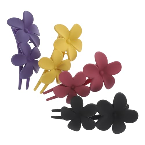 MOTHNUR 4 Stck Teiliges Große Blumen haarspangen für Langes Haar Dekorative Flache Krallenklemmen Sichere Haarklammern für Damen und Mädchen Vielseitige Accessoires für Alltag und von MOTHNUR