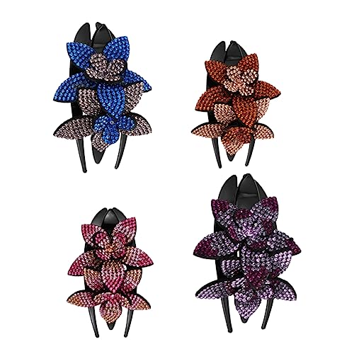MOTHNUR Strass-haarnadel Haarspangen Kamm 4 Stück Blumen-haarspangen Für Frauen Modisches Accessoire Für Partys MOTHNUR Strass-haarnadel Haarspangen Kamm 4 Stück Blumen-haarspangen Für Frauen Modisches Accessoire Für Partys von MOTHNUR