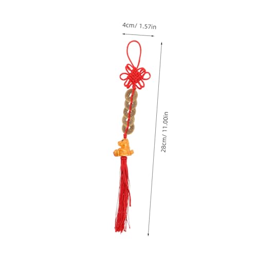 MOTHNUR 4 Stück Jahr des Pferdekupfermünzenanhängers hängender anhänger des chinesischen neujahrs Chinesisches Neujahrsdekor zum Aufhängen Anhänger im chinesischen Stil Plastik von MOTHNUR