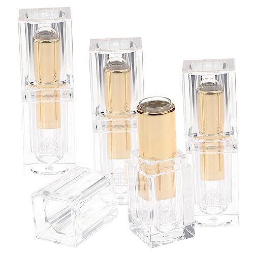 MOTHNUR Leere Lippenstiftbehälter Aus Kunststoff Lippenstift-organizer Auslaufsicherer Verschluss Modisches Design 4 Stück von MOTHNUR
