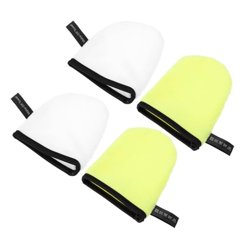 MOTHNUR 4 Stück Teiliges Gesichtsreinigungshandschuhe aus Fasern Exfolierende Makeup Entferner Handschuhe für Damen Sanfte Porentiefe und Reisefreundlich Hautfreundlich Zufällige Farbe von MOTHNUR