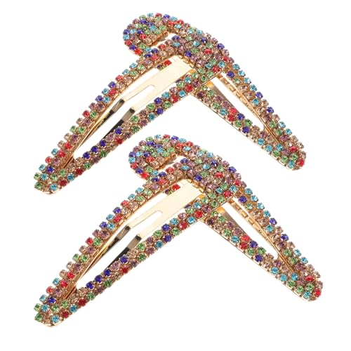 MOTHNUR 4 Stück Teiliges Haarklammern mit Strasssteinen Metalllegierung Rutschfeste Entenmaul haarspangen für Damen und Mädchen Funkelnde Haarclips für Elegante Frisuren und Vielseitige von MOTHNUR