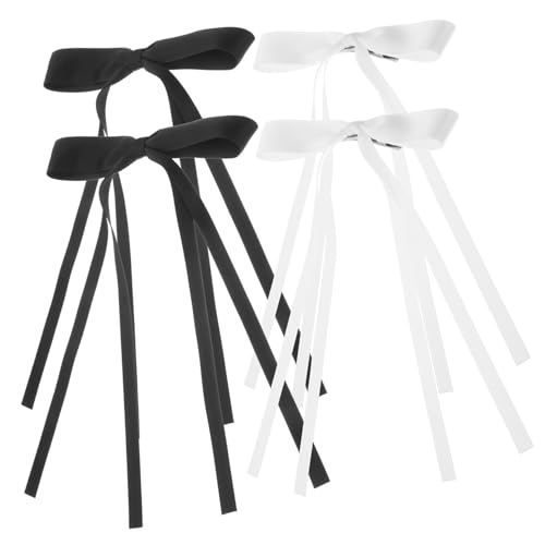 MOTHNUR 4 Stück Teiliges Haarschleifen für Damen Doppellagige Spitzen Haarclips Große Schleife Metallclip Rutschfest Haarspangen Haarschmuck für Mädchen bei Hochzeit Party Geburtstag von MOTHNUR