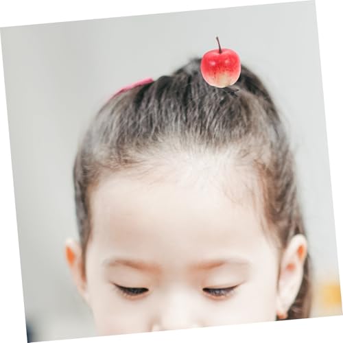 MOTHNUR 4 Stück Teiliges Mini Apfel Haarspangen Süßer Haarschmuck für Damen und Mädchen Realistisch Gestaltete Bunte Haarklammern Vielseitig Einsetzbar für Alltag Party und Besondere von MOTHNUR