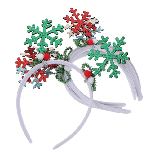 MOTHNUR 4 Stück Teiliges Schneeflocken Haarreifen mit Glitzer Festliche Weihnachts Haarbänder für Damen Vielseitige Winter Accessoires für Party Hochzeit und Feiern Kopfband Deko von MOTHNUR