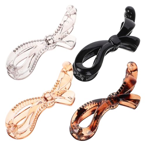 MOTHNUR 4stücke Haarclips Pferdeschwanzhalter Bananenspangen Für Feines Dickes Lockiges Haar Haarspangen Bananenclip Clip Damen Haarschmuck Haarklammern Aus Kunststoff Vielseitig Tragbar von MOTHNUR