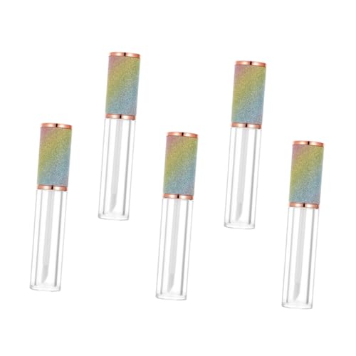 MOTHNUR 5 Stück Leere Lippenstifthülsen Nachfüllbare Lippenbalsam Tuben aus Hochwertigem Kompakt Auslaufsicher für DIY Kosmetik Reise und Aufbewahrung von Lipgloss Lip Color Tubes von MOTHNUR