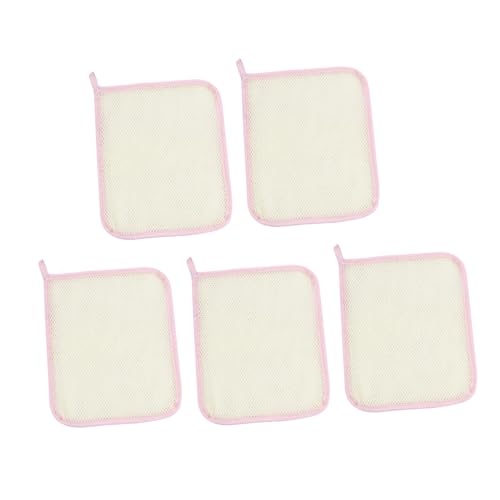 MOTHNUR 5 Stück Nylon Peeling handtücher für Dusche und Gesicht Leicht Sanftes Entfernen von Hautschüppchen für Reisen Camping und Tägliche Körperreinigung von MOTHNUR