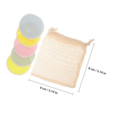 MOTHNUR 5 Stück Teiliges Doppelseitige Waschbare Abschminkpads aus Weichem Samt mit Aufbewahrungsbeutel Wiederverwendbare Make up entferner pads für Sanfte Zufällige Farbe Zufällige Farbe von MOTHNUR