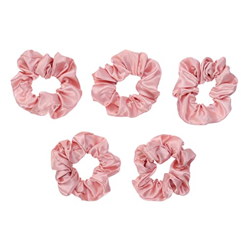 MOTHNUR 5 Stück Teiliges Satin Haargummis in Elastische Haarbänder für Damen und Mädchen Strapazierfähige Haarschleifen für Sicheren bei Alltag und Besonderen Anlässen von MOTHNUR