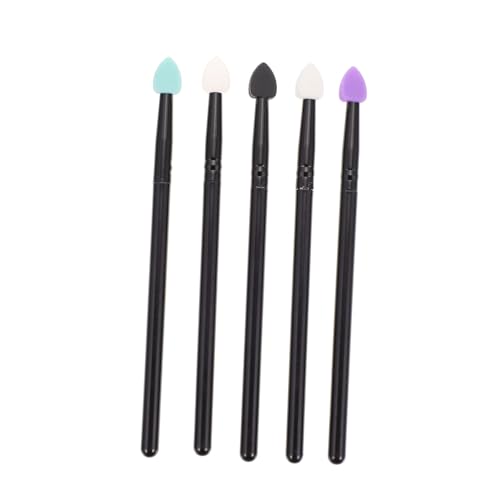 MOTHNUR 5 Stück Teiliges Silikon Lidschatten Make Up Pinsel Professionell Leicht zu Reinigen Wiederverwendbar Hautfreundlich für Empfindliche Haut Geeignet für Zuhause Reisen Party und von MOTHNUR