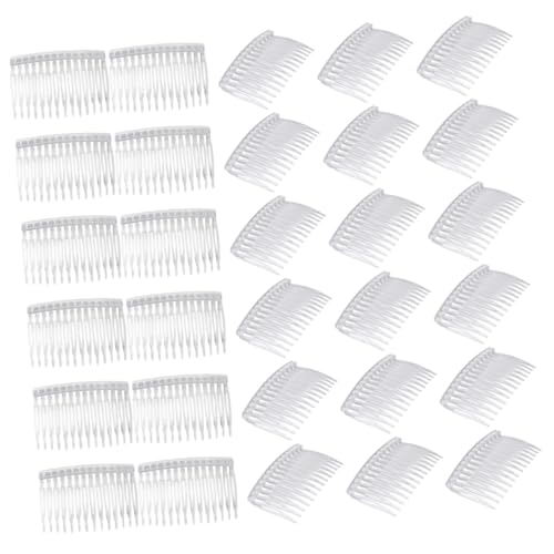 MOTHNUR 50 Stück Teiliges Transparenter Haarkämme für Damen Zähne Haarkammclip Leichter Brautschmuck Vielseitiges Haar Accessoire für Hochzeit Abendveranstaltung Geburtstag und Besonderen von MOTHNUR