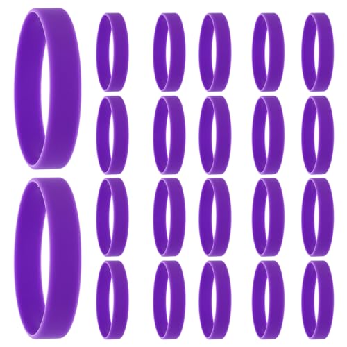 MOTHNUR 50stücke Unisex Stretch Silikon Armbänder Elastische Bänder Für Frauen Und Männer Als Haargummi Oder Armreif Für Partys Und Geburtstage von MOTHNUR