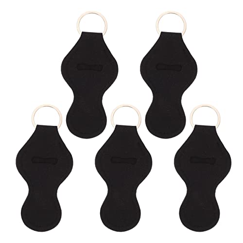 MOTHNUR 5stücke Lippenstift-schutzhülle Aus Neopren-Halter Hülle Als Schlüsselanhänger Lippenstift-Schutz Mit Cover Für Lippenbalsam-Schutz Praktisches Accessoire Für Reisen Und Alltag von MOTHNUR