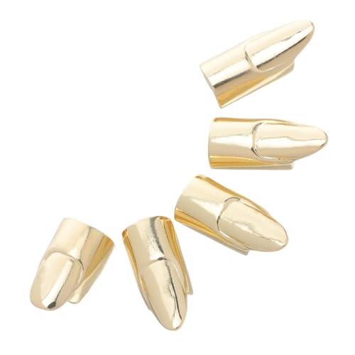 MOTHNUR 5stücke Nagelring Aus Metall Mit Nagelkappe Verstellbar Für Fingerspitzen Als Nagelkrallen Für Frauen Punk-schmuck Für Halloween-party Und Kostüme von MOTHNUR