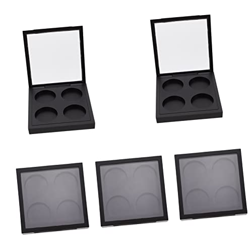 MOTHNUR 5stücke Transparente Kosmetikboxen Für Farben Lidschatten Mit Magnetverschluss Praktische Aufbewahrung Für Augen-Make-up Schwarz von MOTHNUR