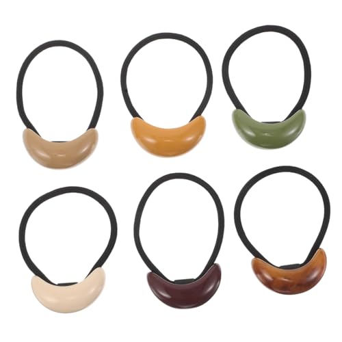 MOTHNUR 6stücke Elastische Haargummis Geometrische Haarschlaufen Für Frauen Strapazierfähige Rutschfeste Ponytail-halter Ohne Haarschaden Für Damen Und Mädchen von MOTHNUR