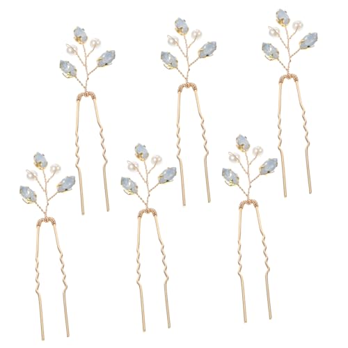 MOTHNUR 6 Stück Teiliges Braut Haarschmuck U Förmige Haarnadeln mit Strasssteinen Dekorative Hochzeit Haarspangen für Damen und Teenager Langlebig und Leicht für Parties und Alltag von MOTHNUR