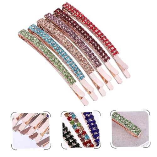 MOTHNUR 6 Stück Teiliges Damen Haarklammern mit Funkelnden Strasssteinen Glitzernde Haarspangen für Frauen und Mädchen Modische Haarschmuck accessoires für Partys Hochzeiten und Festliche von MOTHNUR