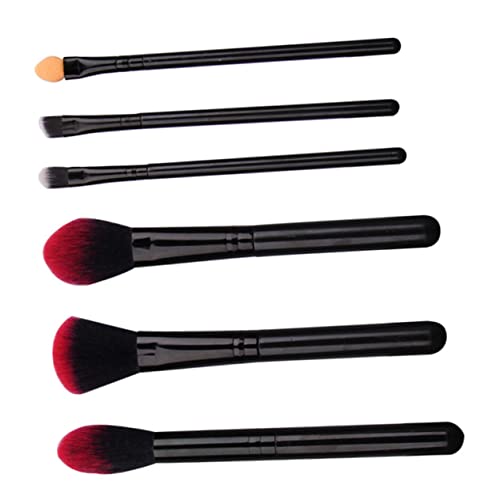 MOTHNUR 6 Stück Teiliges Damen Make Up Pinsel Rote Weiche Synthetische Haare Vielseitig für Lidschatten Concealer Puder Foundation und Highlighter Langlebig Leicht zu Reinigen Schmink von MOTHNUR
